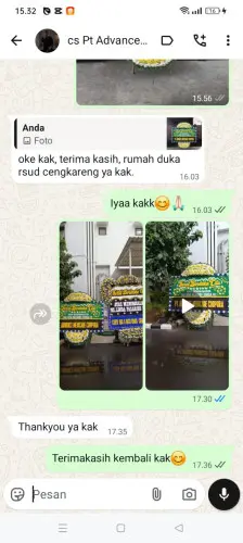 Testimonial Papan Bunga Pernikahan cimoyan