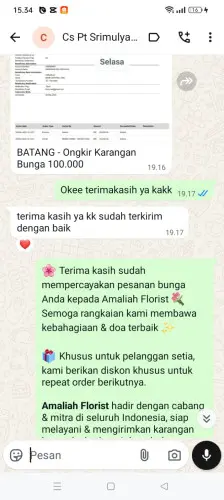 Testimonial Papan Bunga cimoyan