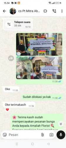 Testimonial Papan Bunga cimoyan
