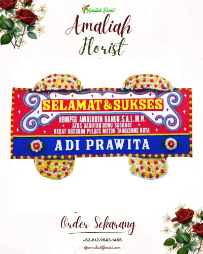 Karangan Bunga Ucapan Selamat cimoyan